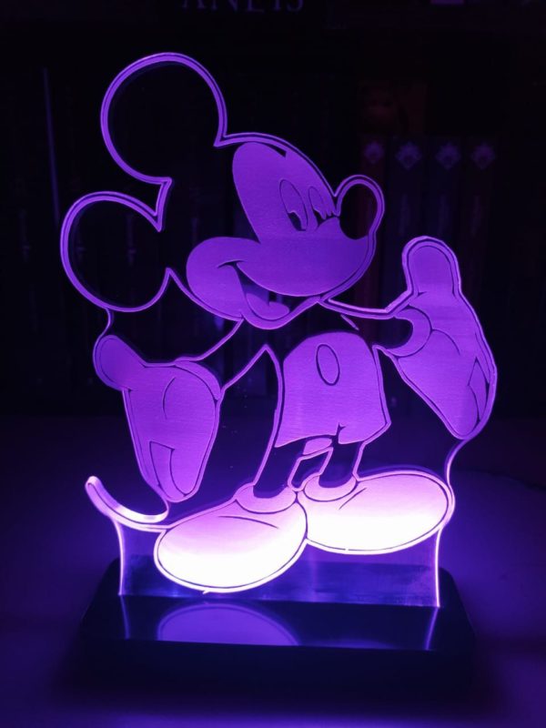 Luminária Mickey Roxa