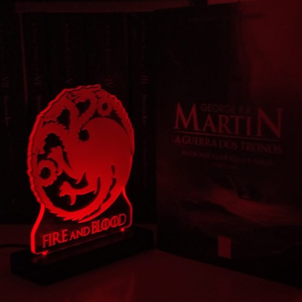 Luminária Game of Thrones casa Targaryen