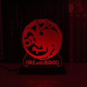 Luminária Game of Thrones casa Targaryen